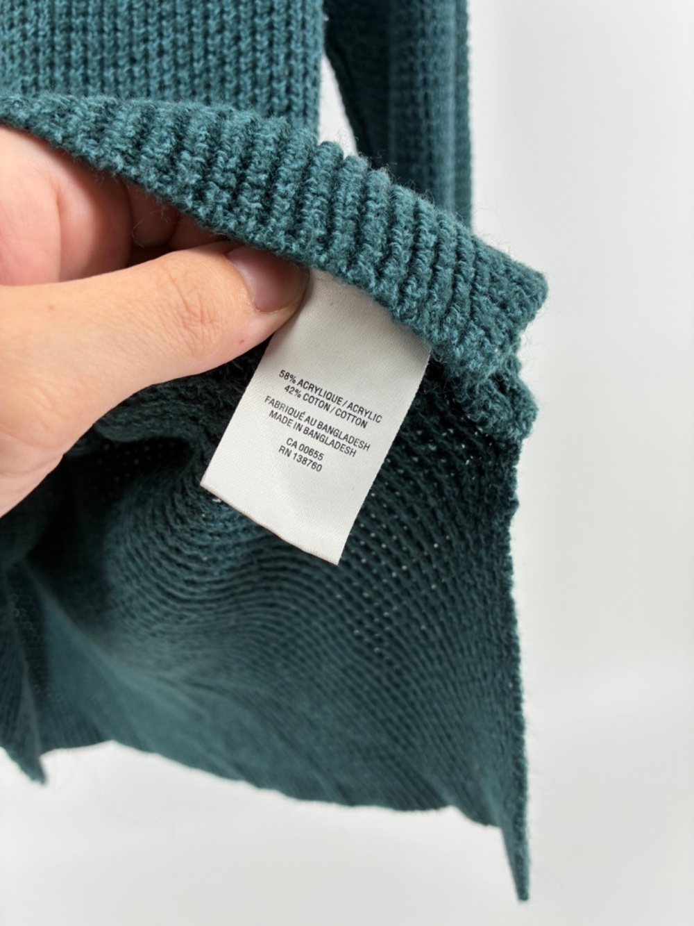 Teal Green Reitmans Knit Turtleneck Sweater - Picture 4 of 8